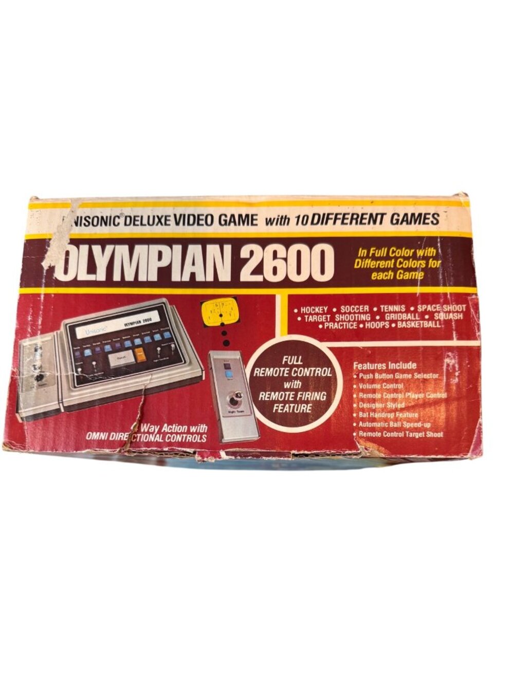 Unisonic Olympian 2600 Deluxe Video Game Console 2 Controllers 1978 Untested Jap